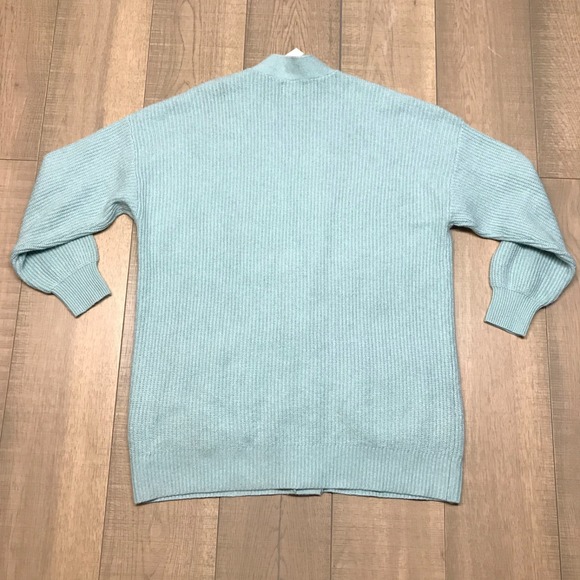 Aerie AEO Cardigan Sweater Womens Size S Green Oversized Button Spring Pockets - Picture 2 of 10
